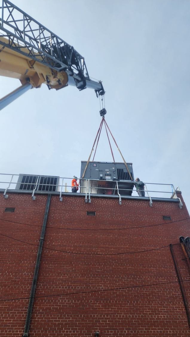 Industrial lift with crane in North Carolina